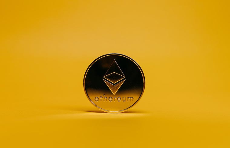 A photo of a ethereum coin