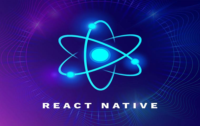 A graphical photo of the logo of react native app development